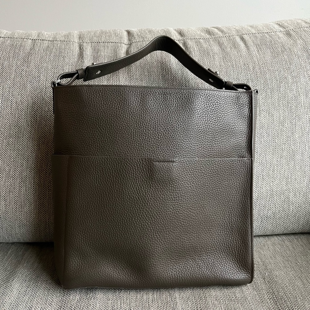 AllSaints Pebbled Leather Convertible Crossbody Bag